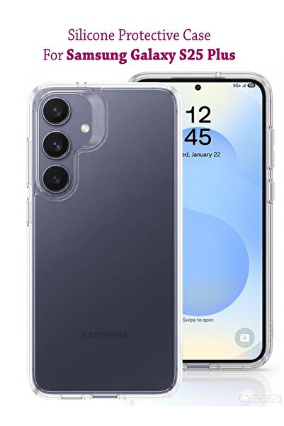 GEAR4 غطاء سيليكون فاخر لهاتف سامسونج جالاكسي S25 بلس - حماية للكاميرا ضد الس...