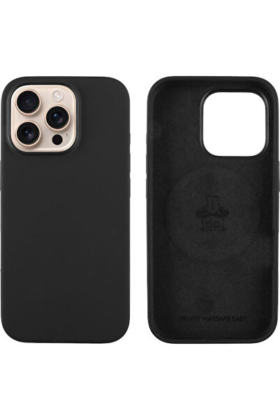 Other Idol 1991 Βελούδινη Μαύρη Θήκη Πλάτης Σιλικόνης (iPhone 16 Pro)