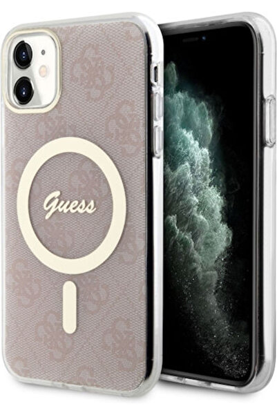 Guess MagSafe Πίσω Θήκη Σιλικόνης Ροζ (iPhone 11) Κωδικός: GUHMN61H4STP