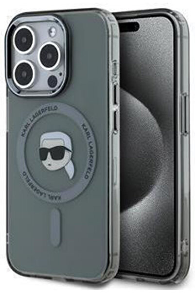 Karl Lagerfeld Karl Head Magsafe Πίσω Κάλυμμα Πλαστικό / Σιλικόνης Μαύρο (iPh...