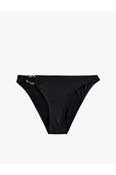 Koton Classic Bikini Bottom with Metal Buckle Detail