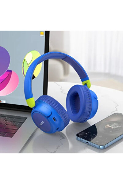 Hoco Adventure Wireless Bluetooth Headphones, 250 mAh, Blue
