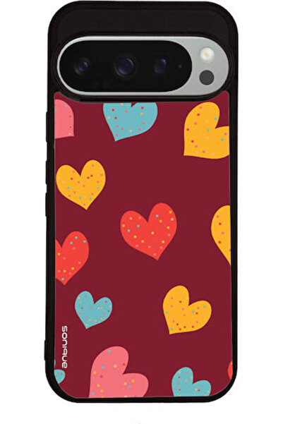 Other Θήκη Sonique Heart Series για Google Pixel 9 Pro 5G Μπορντό