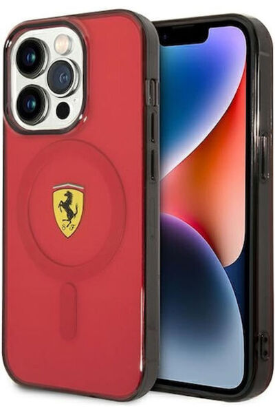Ferrari Ημιδιαφανές Κόκκινο Πίσω Κάλυμμα Σιλικόνης Magsafe (iPhone 14 Pro) Κω...