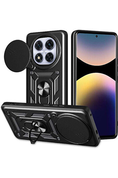 Techsuit Camshield Back Cover Metallic Black (Redmi Note 14 Pro 4G)
