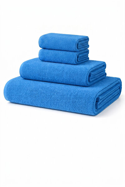 AXXO 4-Piece Royal Premium Microfiber Towel Set 400 G/M² Ultra Absorbent Quic...