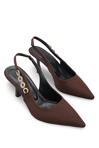 Riccon Women's Pointed Toe Open Back Thin Heeled Shoes 0012123