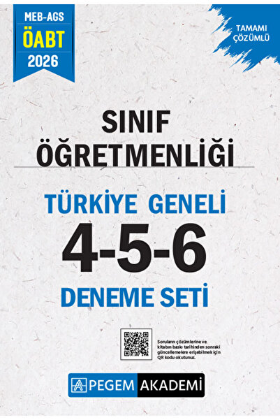Pegem Akademi Yayıncılık 2026 MEB AGS ÖABT Sınıf Öğretmenliği Tamamı Çözümlü ...