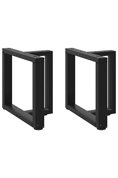 vidaxl Picioare pentru măsuță de cafea în formă de T, 2 buc., negru, 50x25x(4...