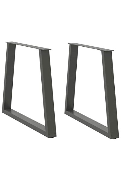 vidaxl Picioare de masă în formă de V, 2 buc., antracit, 80x(72-73,3) cm, oțel