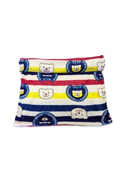 MILANO COLLECTION Cocolino Children's Blanket, Bears and Stripes, 80 x 110 cm