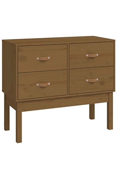 vidaxl Dulap consolă, maro miere, 90x40x78 cm, lemn masiv de pin