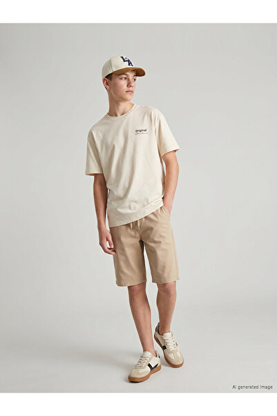 LC Waikiki Peak New Season Elastic Waist Boys' Gabardine Shorts