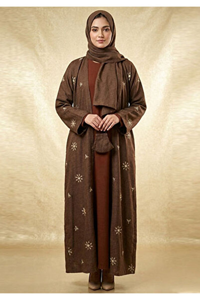 Muchmy Women Premium Maroon embroidered Abaya With Inner And Sheila 3 Pieces ...