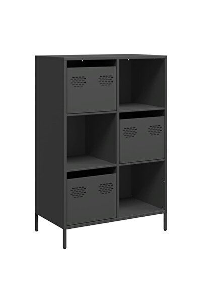 vidaxl Dulap înalt, negru, 68x39x103,5 cm, oțel