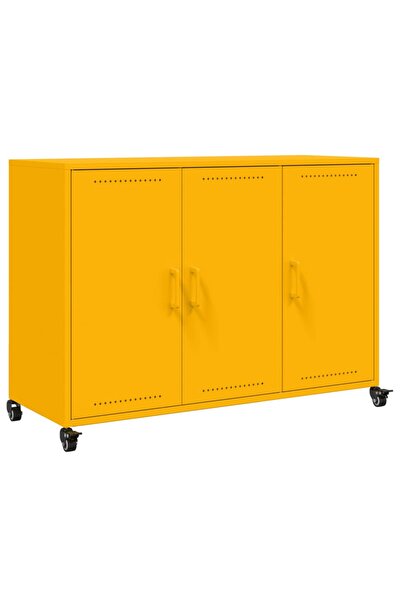 vidaxl Dulap, galben muștar, 100,5x39x72 cm, oțel