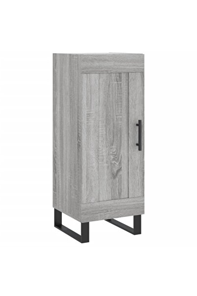 vidaxl Servantă, gri sonoma, 34,5x34x90 cm, lemn compozit