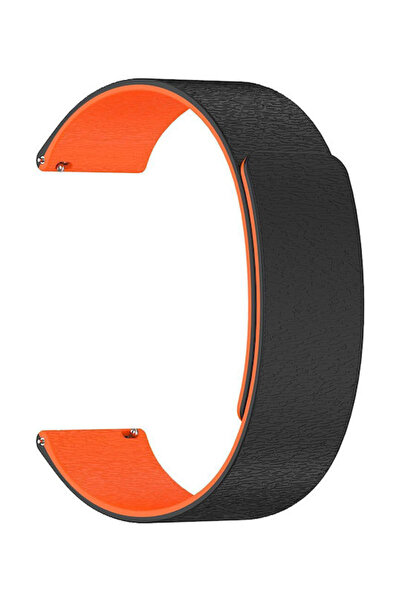 Techsuit Λουράκι Σιλικόνης Μαύρο (Samsung Galaxy Watch4/5/Active 2, Huawei Wa...