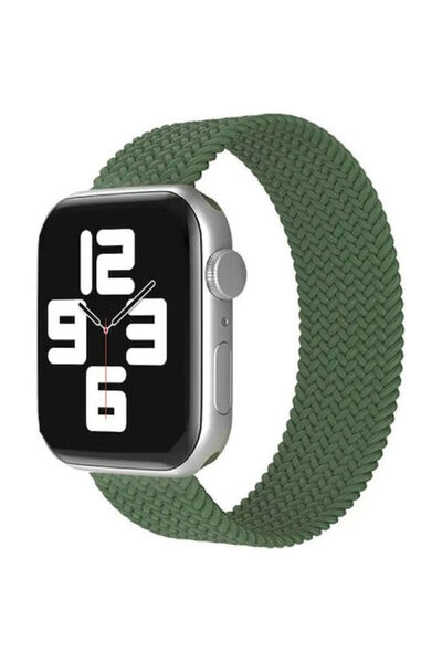 OEM Λουράκι Apple Watch 38 40 41mm Πλεκτό Solo Loop S Γκρι Πράσινο (Gunmetal ...