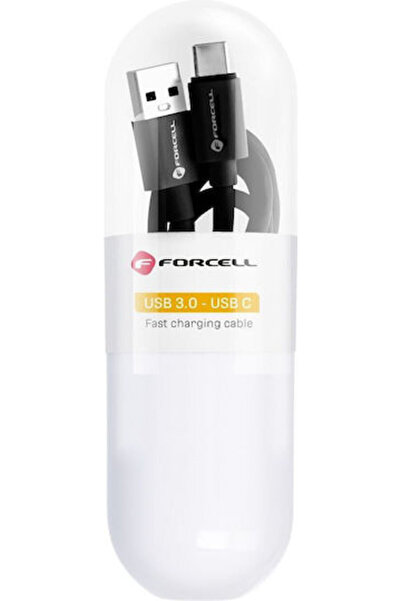 Forcell Cablu USB 3.0 USB-C tată - USB-A negru 1m