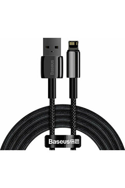 Baseus Καλώδιο USB-A σε Lightning Πλεγμένο με Βολφράμιο Μαύρο 2μ (CALWJ-A01)