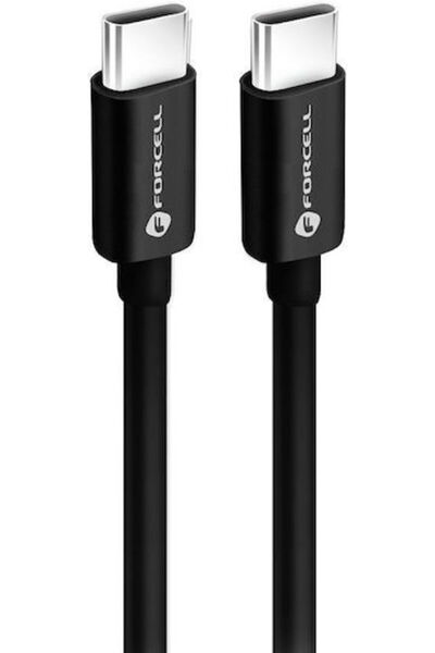 Forcell Καλώδιο USB 3.2 USB-C Αρσενικό - USB-C 60W PD Μαύρο 1μ 593925