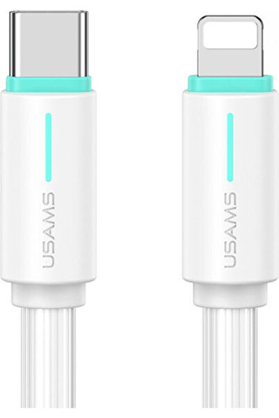 Usams Καλώδιο USB-C σε Lightning 30W Λευκό 1μ SJ735USB02