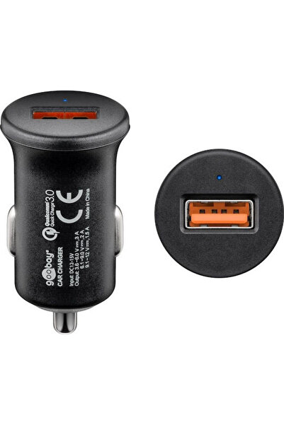 goobay Φορτιστής αυτοκινήτου 18W με μία θύρα: 1xUSB Μαύρο Κωδικός χρώματος: 4...