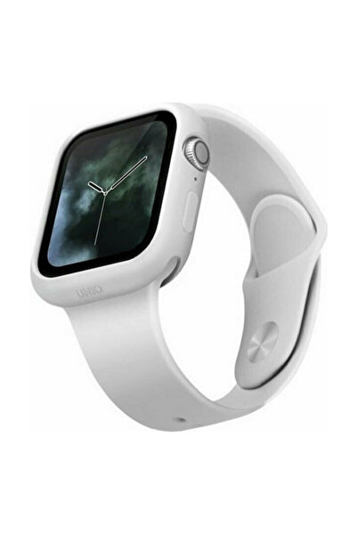 uniq Θήκη σιλικόνης Lino σε λευκό χρώμα για Apple Watch 44mm