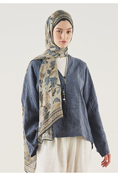 Freshscarfs Mystic Bloom Desen Soft Viskon Şal Kahve