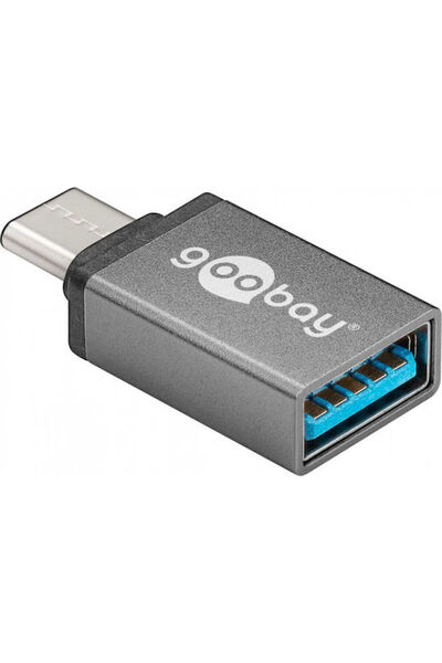 goobay Μετατροπέας USB-C αρσενικό σε USB-A θηλυκό Γκρι 1 τεμάχιο 56621