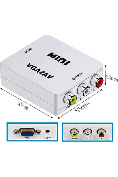 OEM Μετατροπέας Ήχου/Εικόνας VGA θηλυκό σε RCA θηλυκό 1 τεμάχιο