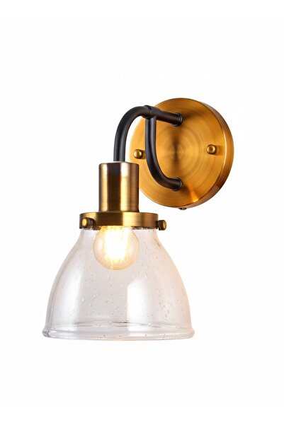 spolux Modern Lighting, Wall lamp, Light, Vintage metal & glass wall lamp, Bl...
