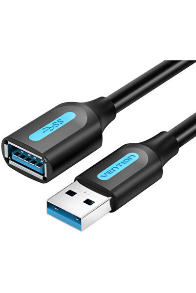 Vention Καλώδιο USB 3.0 USB-A Αρσενικό - USB-A Θηλυκό Μαύρο 1.5μ CBHBG