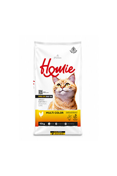 Homie Low Grain Multi Color Adult Dry Cat Food 15kg (29% Protein / 13% Fat)