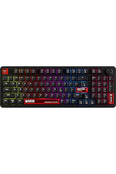 MARVO Arma 98 Gaming Μηχανικό Πληκτρολόγιο με προσαρμοσμένους διακόπτες και φ...