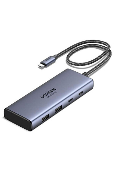 Ugreen CM498 USB-C Σταθμός Σύνδεσης με HDMI/DisplayPort 4K PD Γκρι