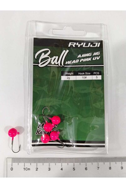 RYUJI Ball Ajıng Pink UV 2 GR Jıghead İğne No : 10