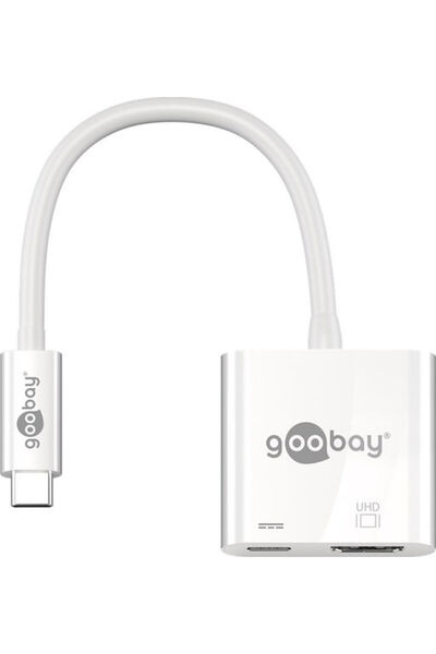 goobay Σταθμός σύνδεσης USB-C με HDMI 4K PD Λευκό (62110)