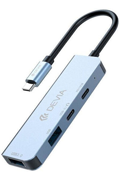 Devia Διανομέας USB 3.0 4 θυρών με σύνδεση USB-A, Γκρι, Κωδικός: EC700