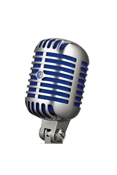 Shure Супер 55 Делукс Вокален Микрофон, Суперкардиоиден Динамичен, XLR (Сив/Син)