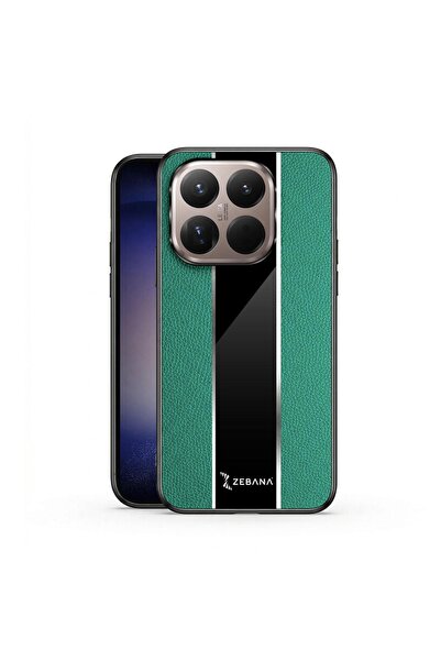 Zebana Xiaomi Mi 15T Pro Uyumlu Kılıf Premium Deri Kılıf Yeşil