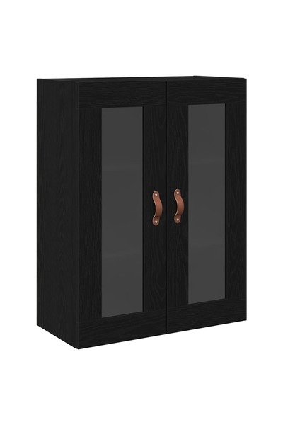 vidaxl Dulap de perete Stejar Negru 69,5 x 34 x 90 cm Lemn compozit