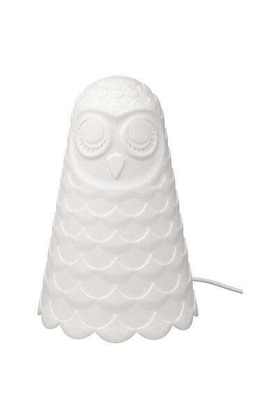 IKEA SOLBO Table lamp, white/owl, 23 cm
