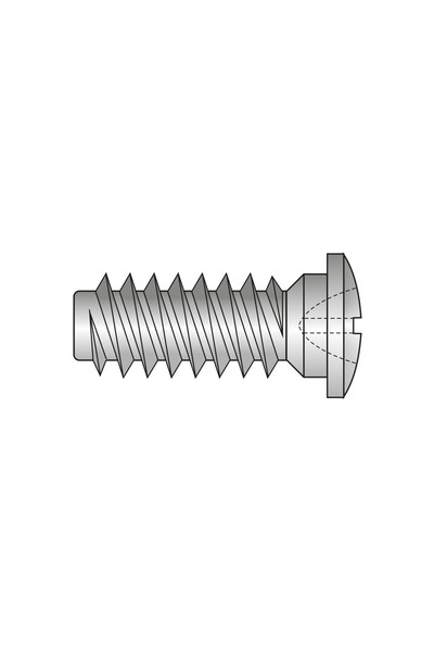 Rocast Set 200 x Eurosurub Cap Bombat O9 mm Locas Z Filet Dublu Otel Zamac-L 9