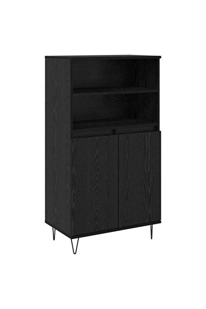 vidaxl Black Sideboard 60 x 36 x 110 cm Composite wood