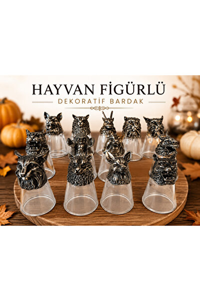 Atak Hediyelik Özel Tasarım Hayvan Figürlü Bardak Serisi 12 prç 250 cc