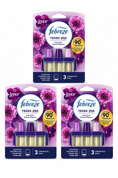 Febreze 3Volution Ametist Çiçek Rüyası Kokulu Fiş Dolum Şişesi 20 ml, 90 Gün ...