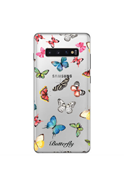 Other Samsung S10 Plus Butterfly Mix Transparent Silicone TPU Θήκη