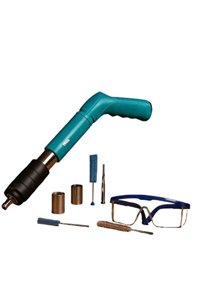 Trendily Pistol pneumatic manual pentru cuie și nituri - 30 cm, calibru 7.3 c...